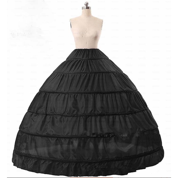 Women Skirt Petticoat Crinoline Slip with 6 Hoops for Wedding Pageant ...