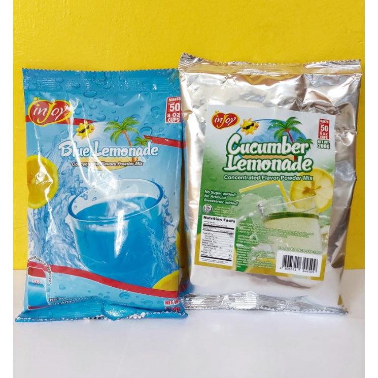 INJOY BLUE LEMONADE / CUCUMBER LEMONADE JUICE POWDER 200GRAMS Shopee