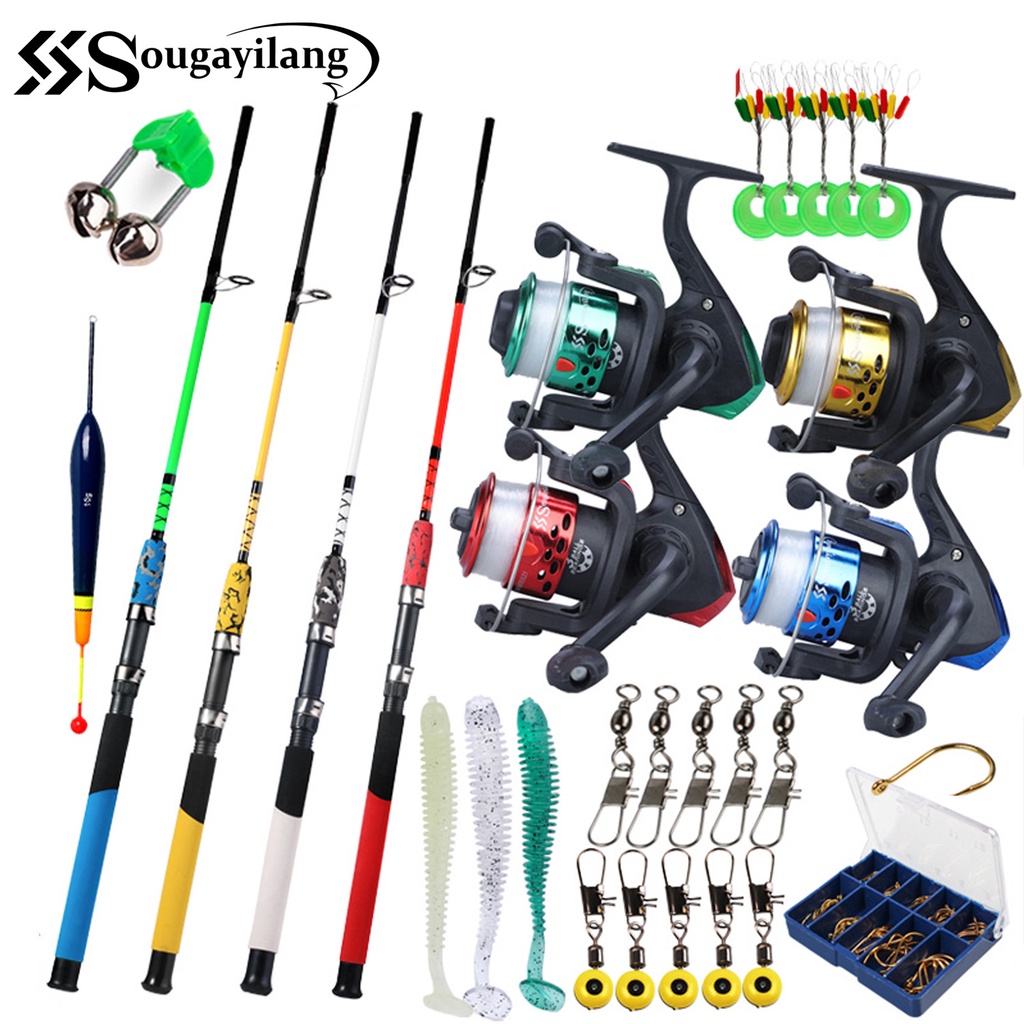 Sougayilang Fishing Set 1.5m-2.4m Rod And 3bb 5.2:1 High Speed Reel ...