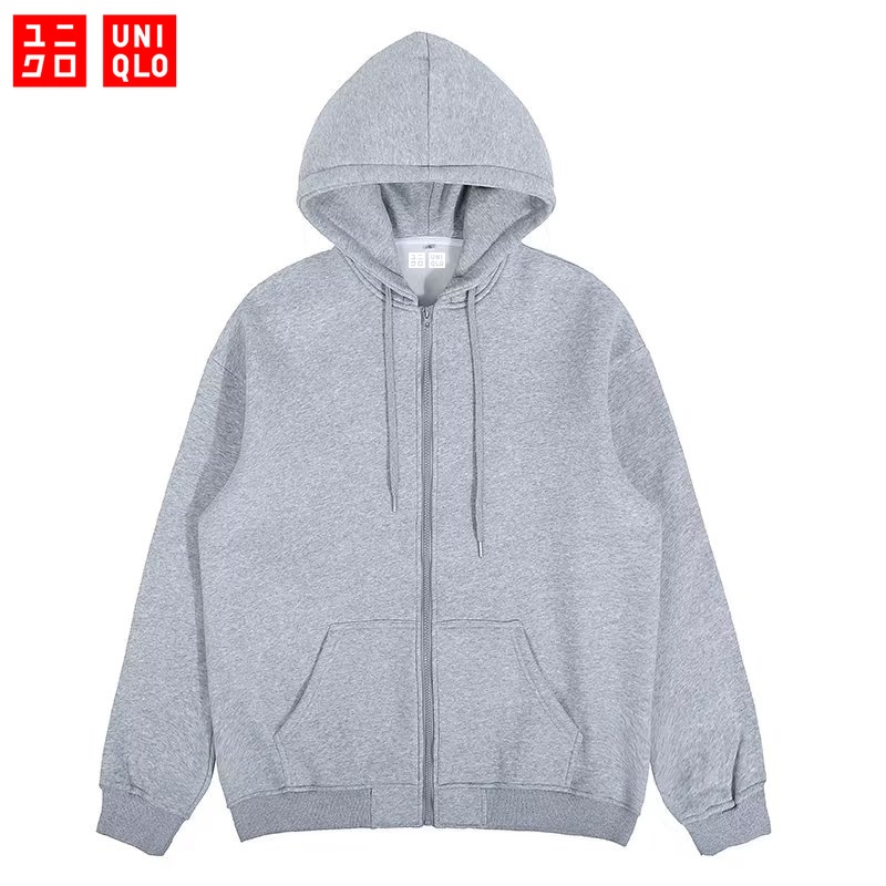 Ready Stock UNIQLO Outerwear Hoodie Jacket Women Men Thicken Couple Wear Long Sleeve Loose Casual Korean Version Trend Zip Jacket M 3XL Shopee Philippines