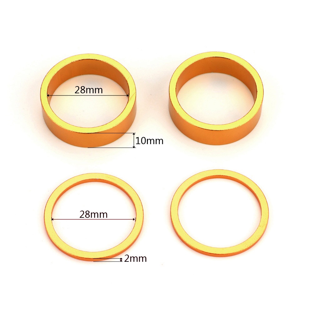 PLATTBK Bicycle Stem Spacer 1 1/8 with Headset Cap Ahead Fork Claw MTB Headset Spacer 2 mm / 3 mm / 5 mm / 10 mm for Road Bike BMX Pack of 10