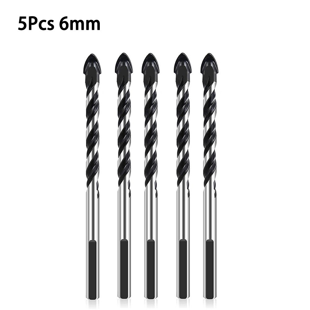 ♦ 5Pcs 8-12mm Multifunction Cross Triangle Electric Drill Metal Bits ...