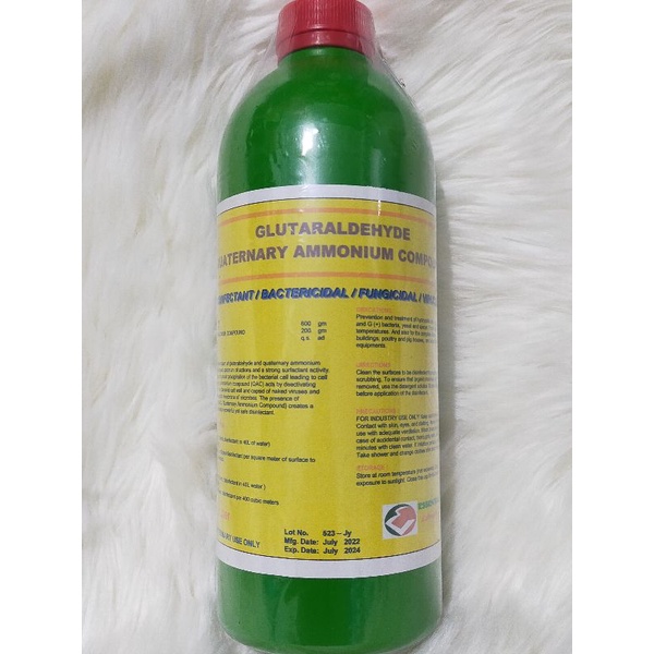 DISINFECTANT FOR POULTRY AND PIG HOUSES GLUTARALDEHYDE QUATERNARY