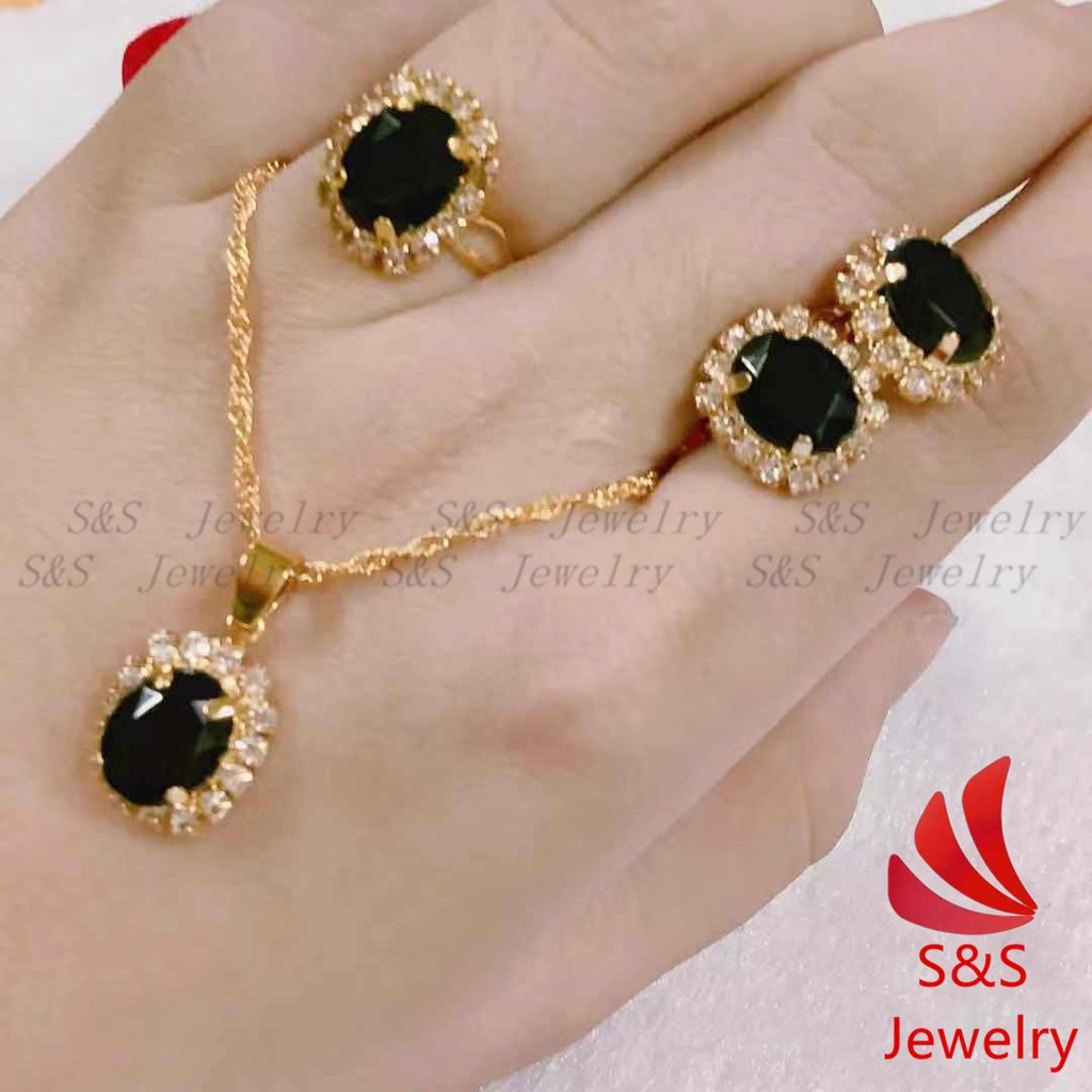 SS jewelry 24K Gold Plated Fashionable Jewelry Set for Women Shopee Philippines