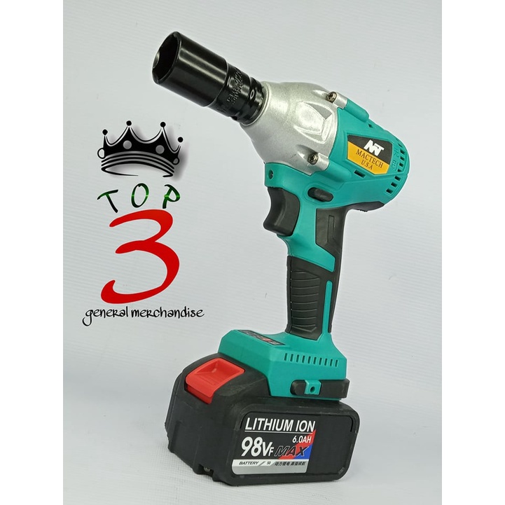 MacTech USA Cordless Impact Wrench 1 2 drive 98volts