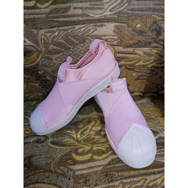 Adidas superstar slip on pink best sale