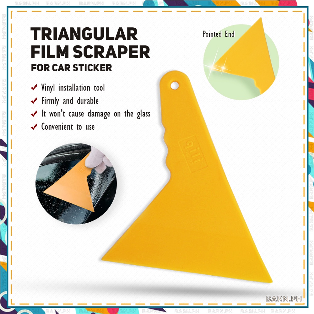 Squeegee and Triangular Film Scraper for Car Sticker / Decals ...