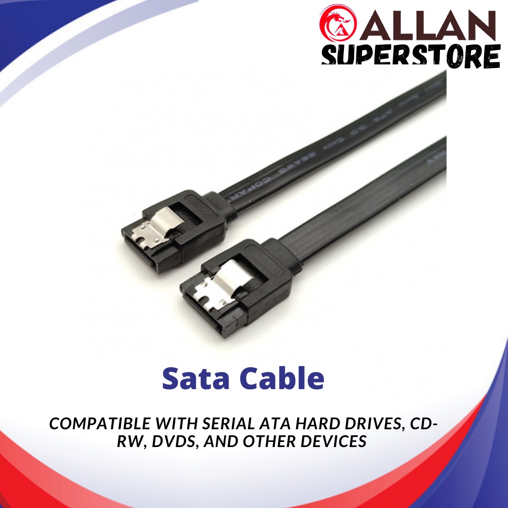 Allan Superstore Sata Cable Wires 0.5m To Hard Disk Drive Hdd Easy