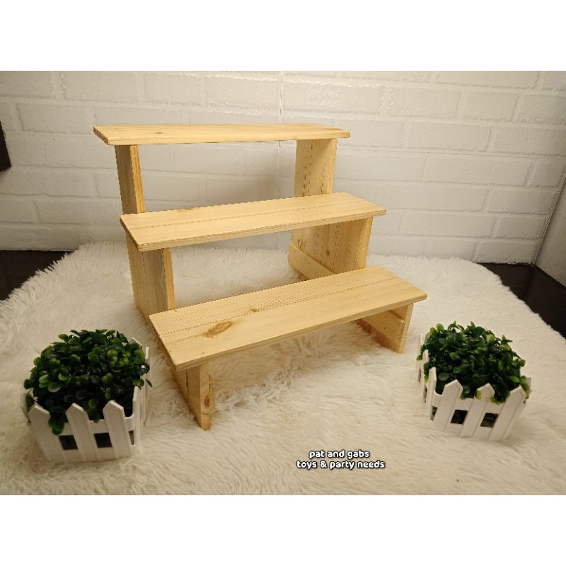 Wooden Varnish Collapsible Bleacher for Cupcake Stand/Multipurpose ...