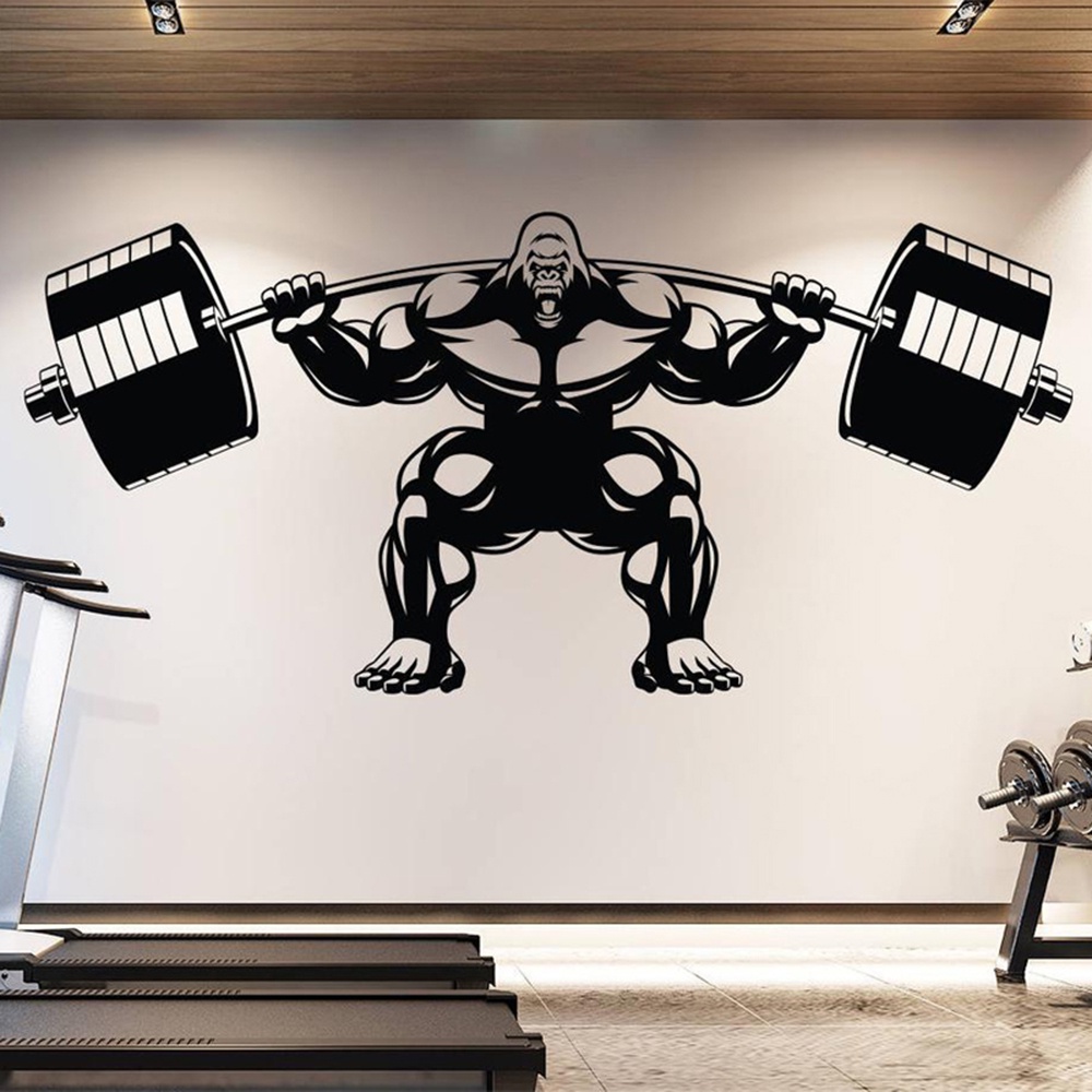 Barbell Vinyl Sticker Decal – Choose Size & Color – Perfect For Car, Wall, Laptop