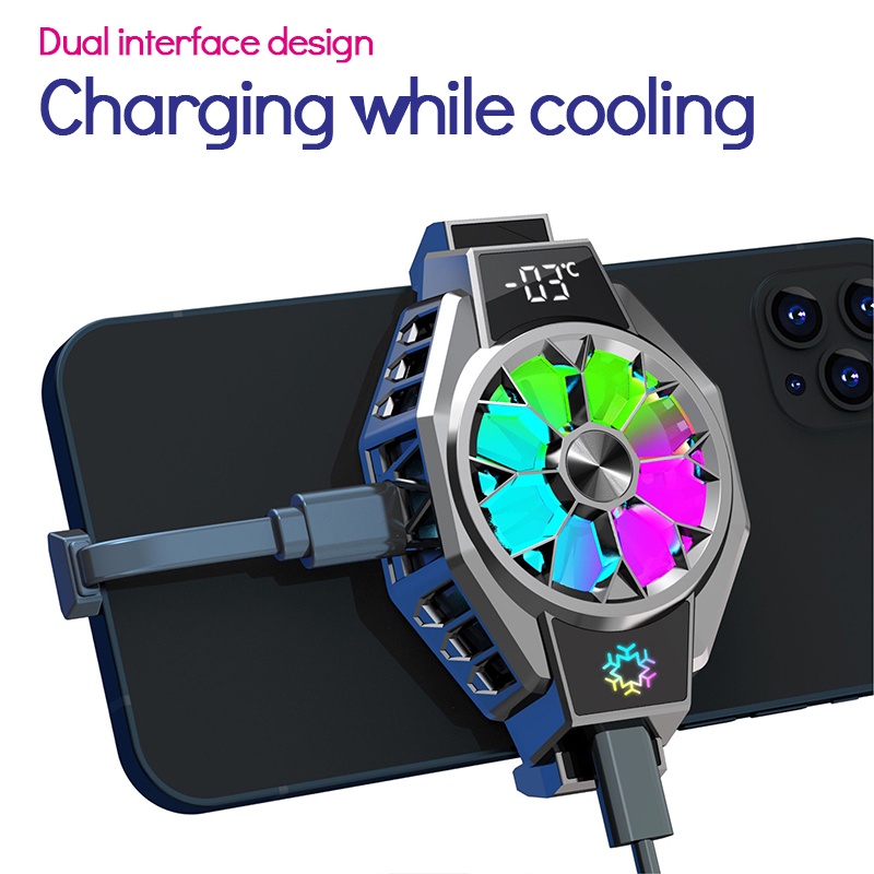 X9 Portable Universal Mobile Phone Cooler Game Cooling Fans Digital ...