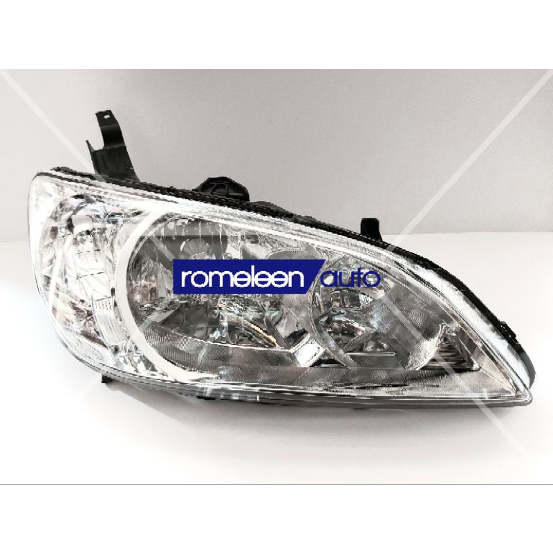 Pair Headlights For 2004-2005 Honda Civic 2/4 Door – Black Housing, Clear Lens, SAE-Certified
