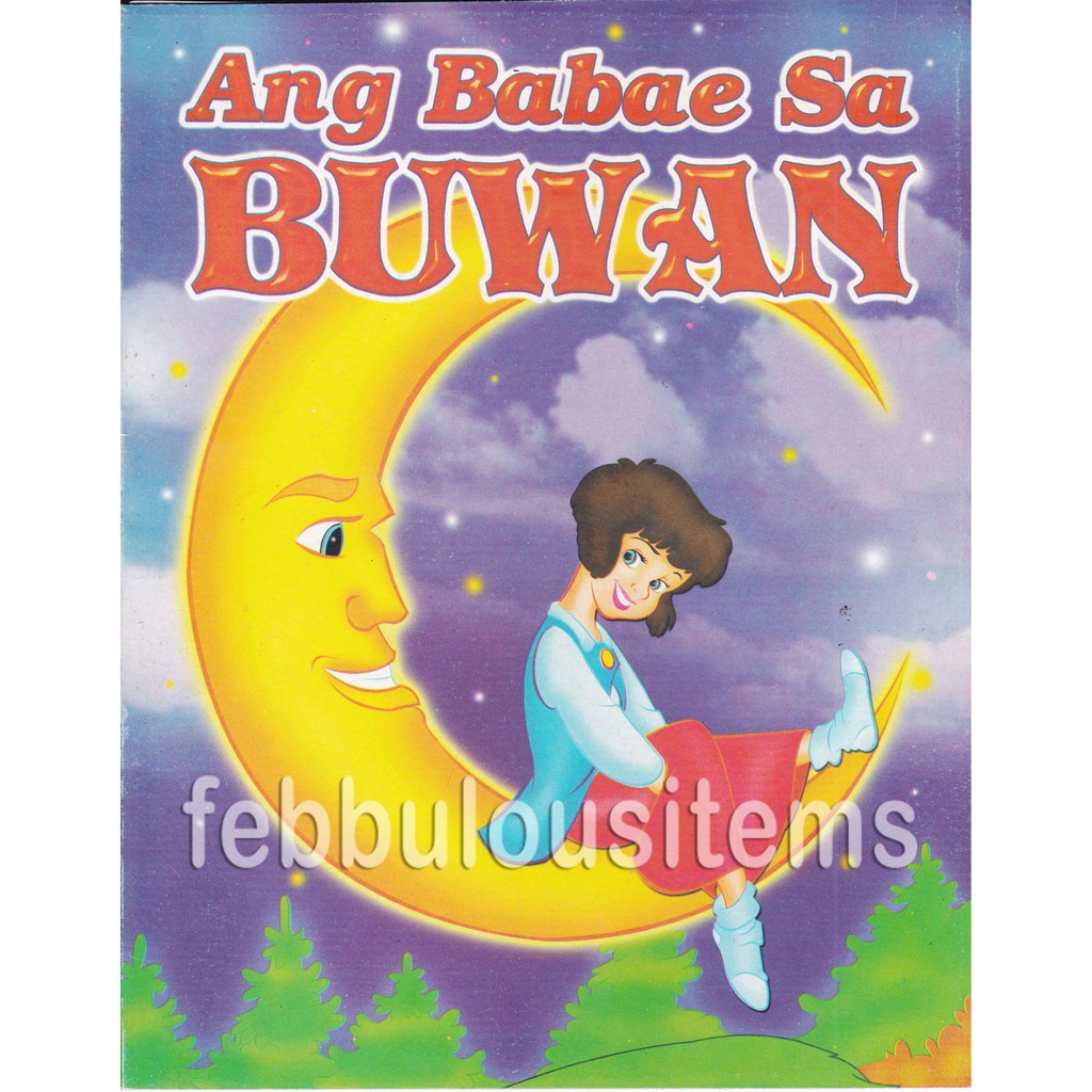 Story Book Coloring Book English Tagalog Babae Sa Buwan Shopee Philippines 8676