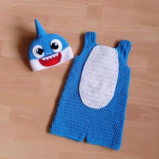 Crochet Baby Shark costume