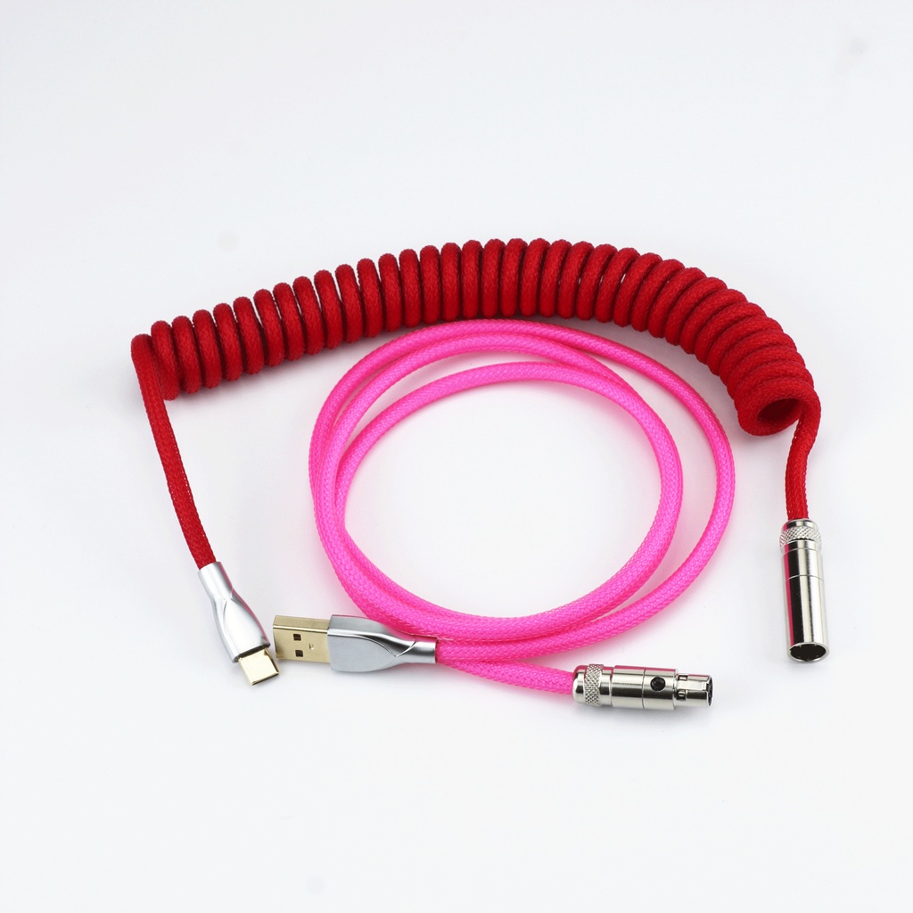 Coiled Cable wire Mechanical Keyboard USB cable Typec USB port for