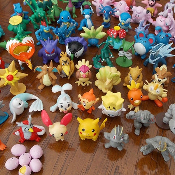 12 pcs Mini Game Fun Pokemon Pikachu Monster Collectible Mini Action ...