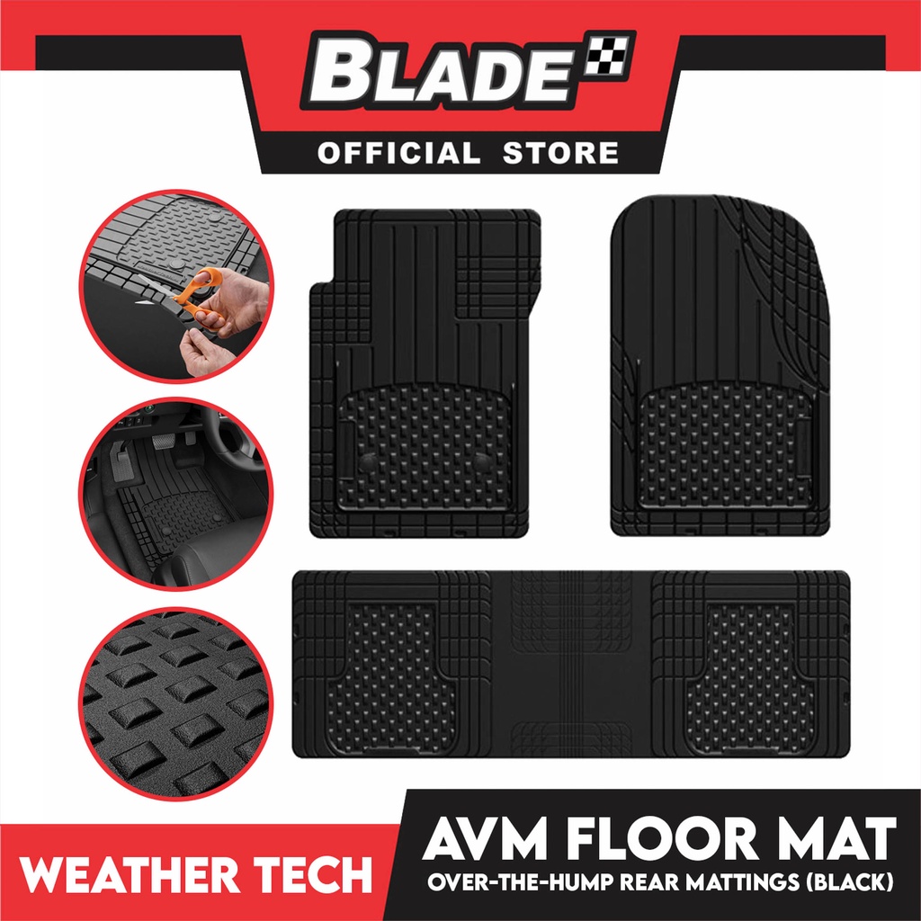 WeatherTech Universal Fit Rear Floor Liner WT11AVMOT (Black) | Shopee ...