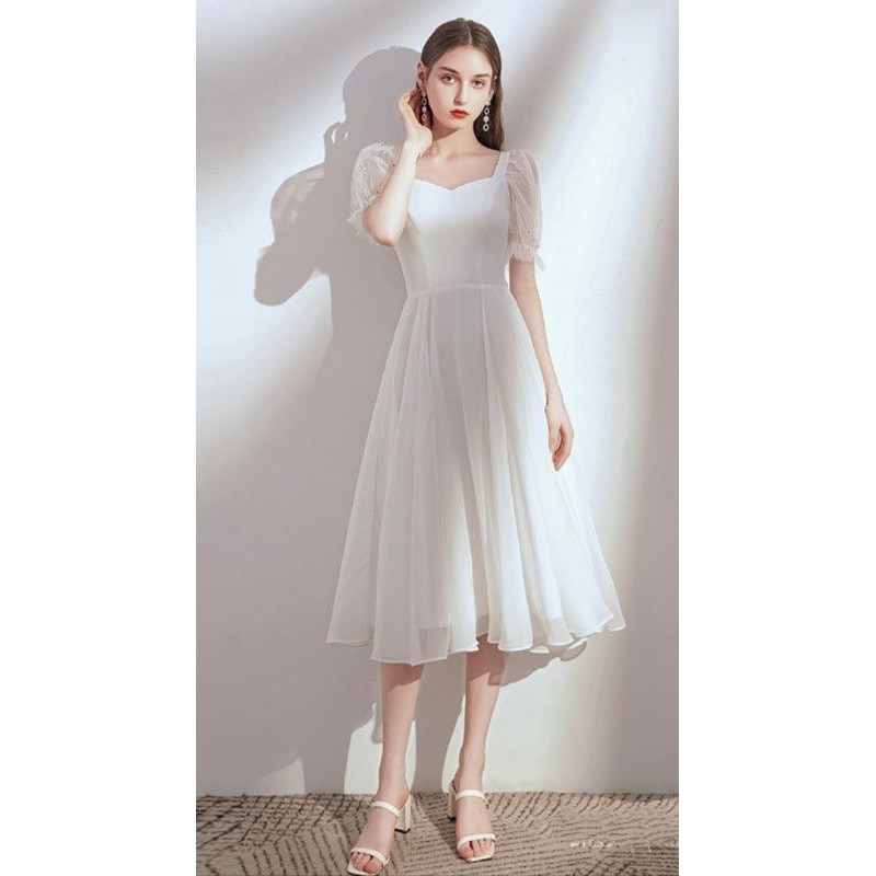 Civil Wedding Dress Formal White Dress Dry Cleaned Ready To Wear