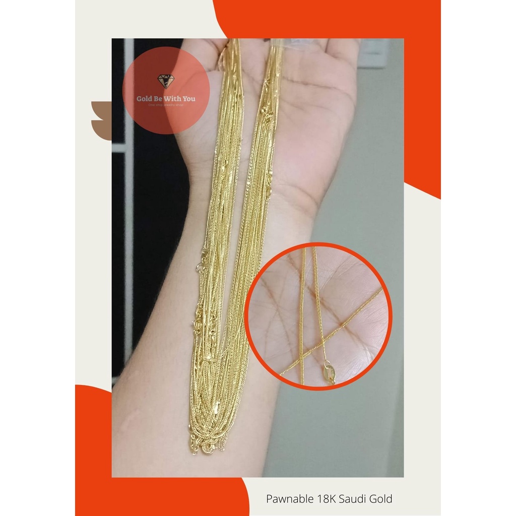 Pawnable 18k Saudi gold Japan Style Chain Only | Shopee Philippines
