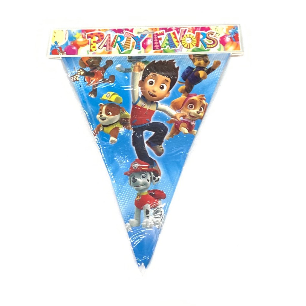 Cartoon Banderitas Boy Design Paper Flag Happy Birthday Party Pennant ...