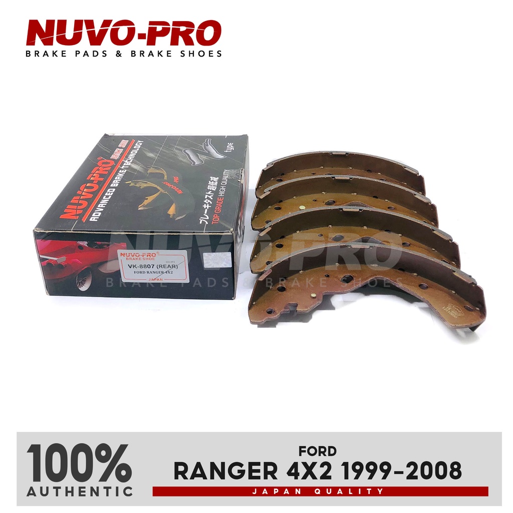 Nuvo-Pro Brake Shoe Rear Ford Ranger 4X2 1999-2008/NP300 VK-8807 SET ...