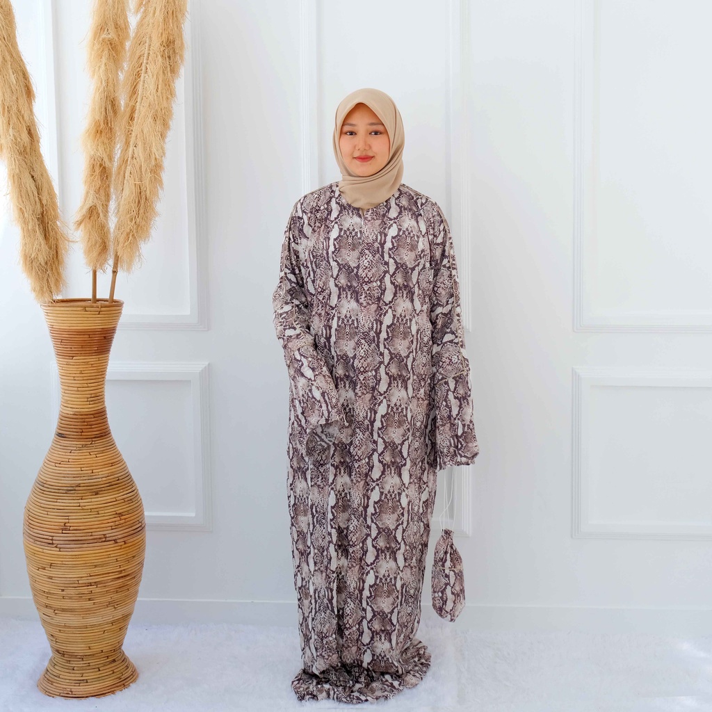 ASPUT - Sadiya Graphite Mukena Abaya Premium by Intan Filla | Shopee ...