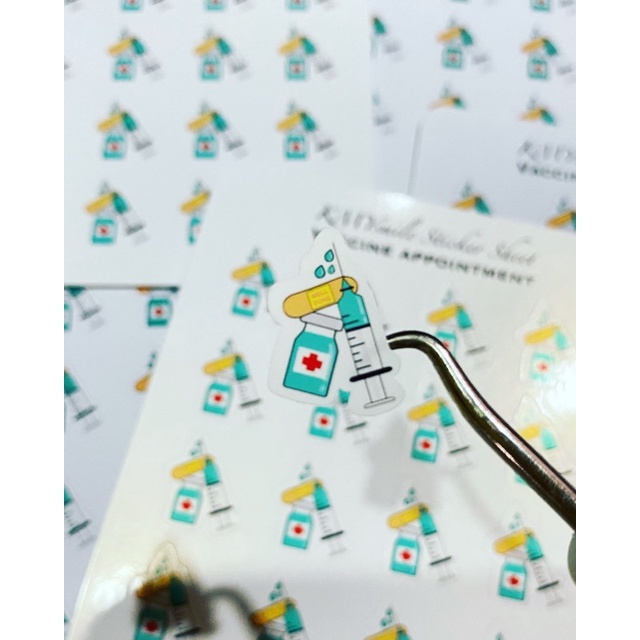 Vaccine sticker / Cute sticker / Icon planner sticker / matte and ...