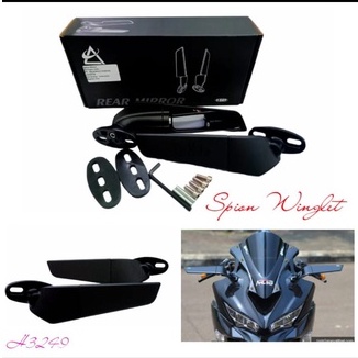 Rizoma Stealth CNC Model Winglet Mirrors For Ninja 250Fi /Ninja 250 ...