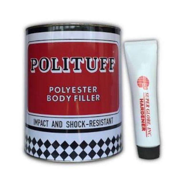 ♗Polituff polyester body filler with hardener paint putty liter not