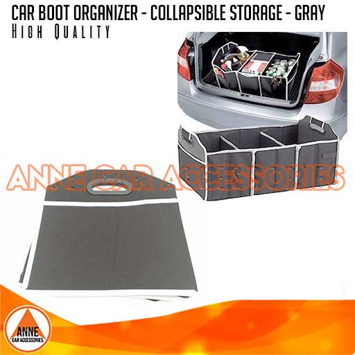 COVAX Car Trunk Organizer, Collapsible Back Seat Storage With Insulated Drinks Holder Water Resistant Backseat Organizer For Diapers Toys Snacks Books More