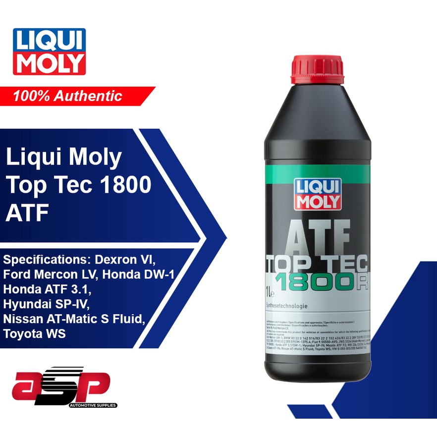 LIQUI MOLY ATF Top Tec 1800 Dexron 6 Automatic Transmission Fluid 1 ...