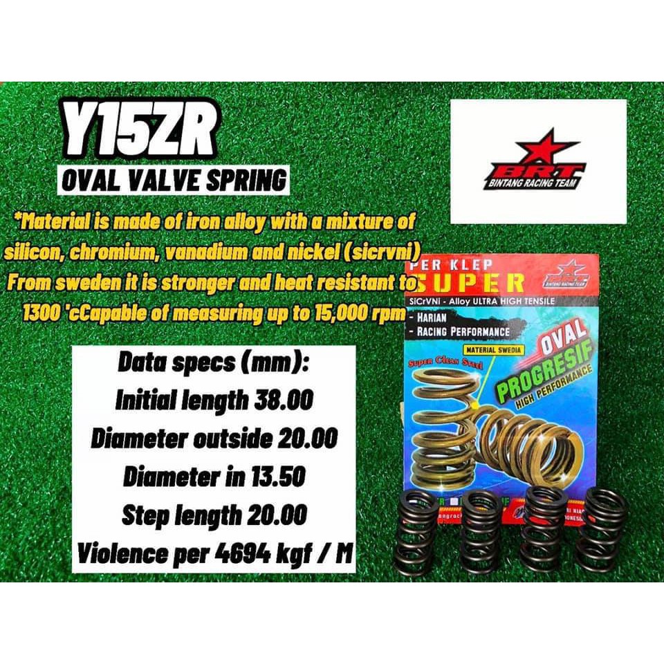 BRT RACING Y15ZR Y15 OVAL VALVE SPRING | Shopee Philippines