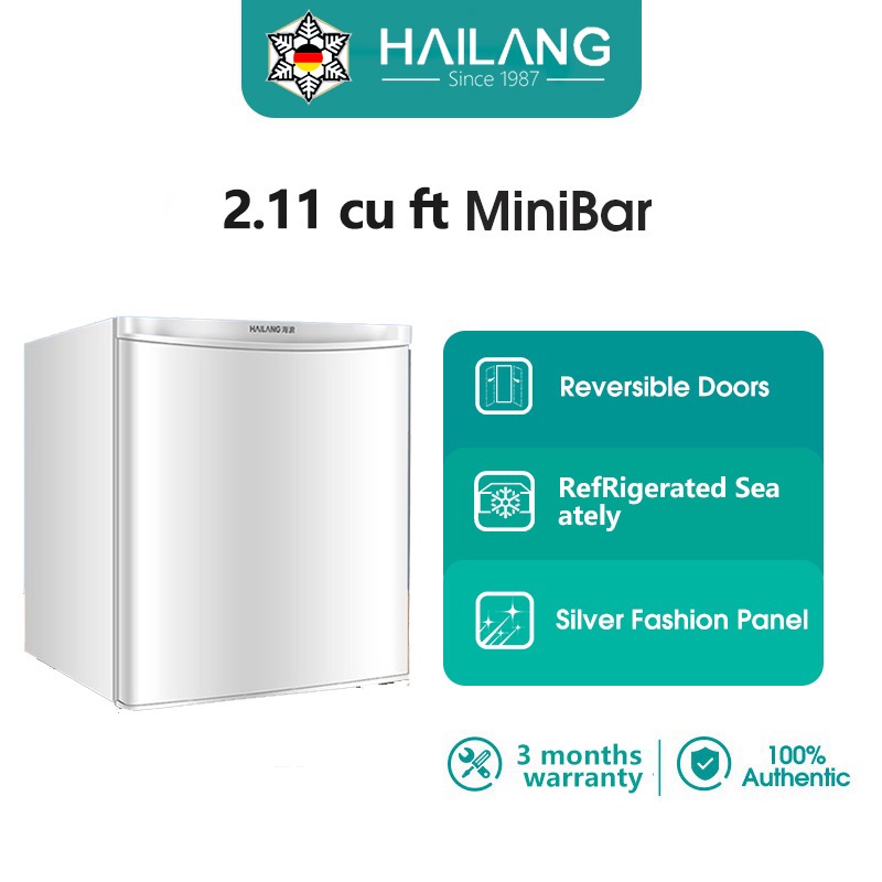 HAILANG SingleDoor 2.11Cu Ft Small Refrigerator Freezer Family