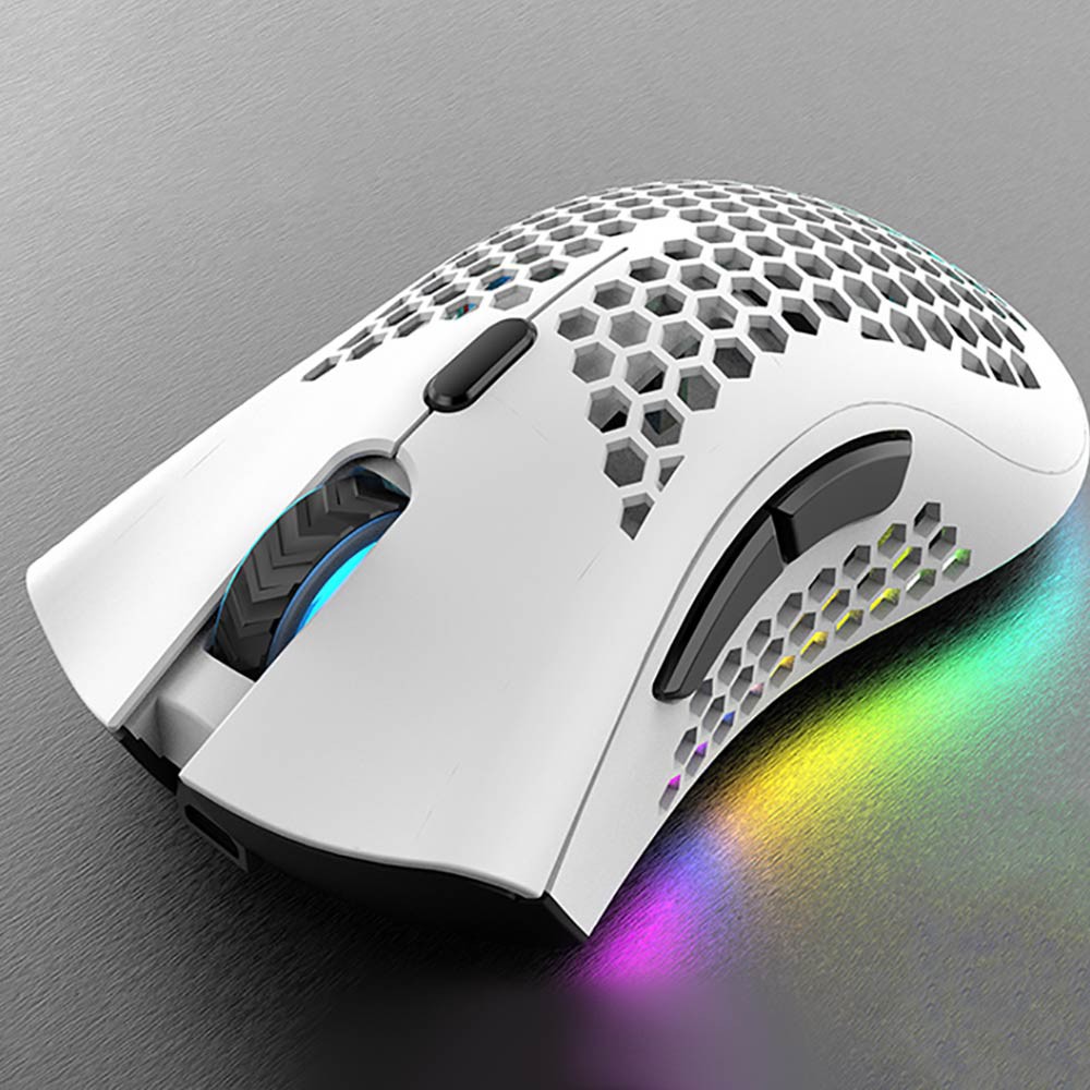 bm600 Lightweight Honeycomb Design Wireless Gaming Mouse RGB Backlight ...