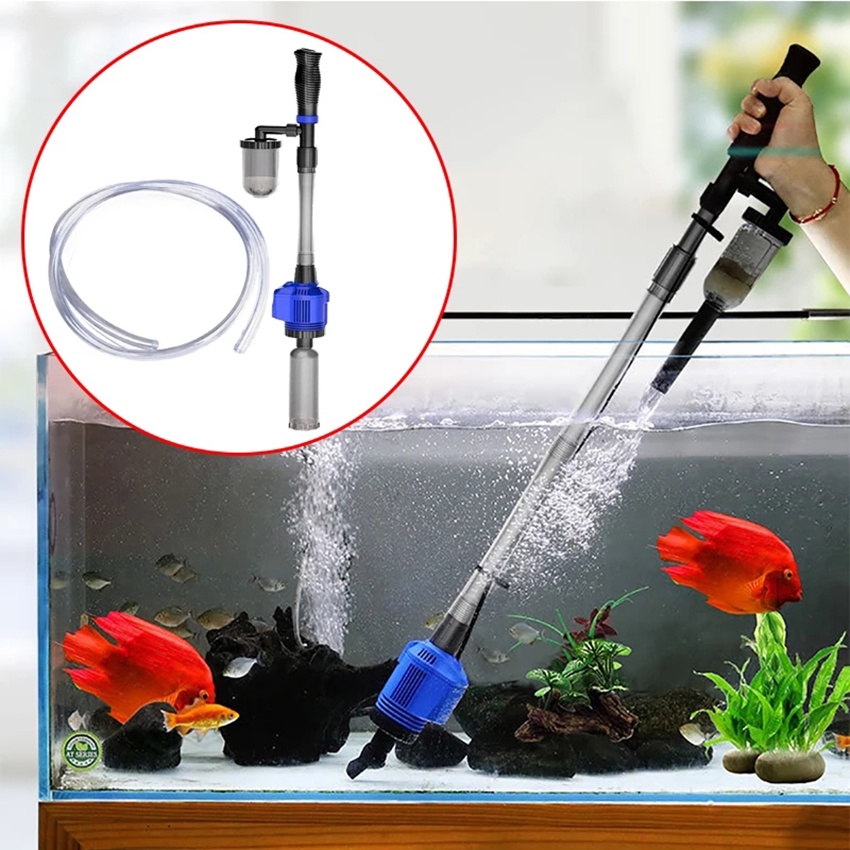 Electric 20w Syphon For Aquarium Cleaner Vacuum Gravel Cleaning Tools 