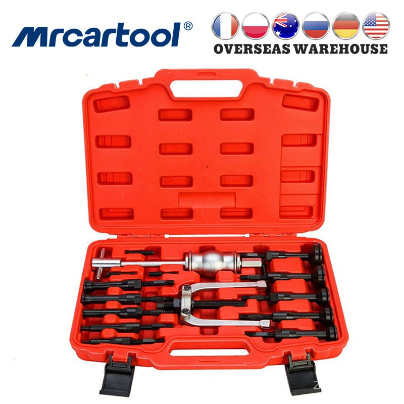 MR CARTOOL 16 Pcs Insert Bearing Puller Set Bearing Puller Splitter
