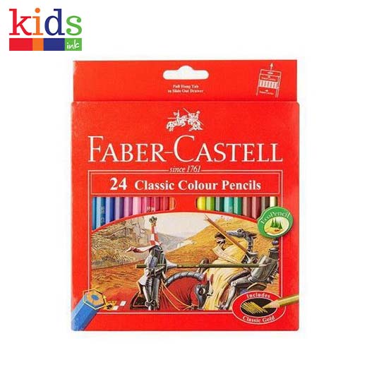 Faber-Castell Classic Colored Pencil 24 Colors - Kids Ink | Shopee ...