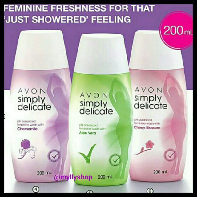 AVON SIMPLY DELICATE pHBALANCED FEMININE WASHES 200 ml Shopee