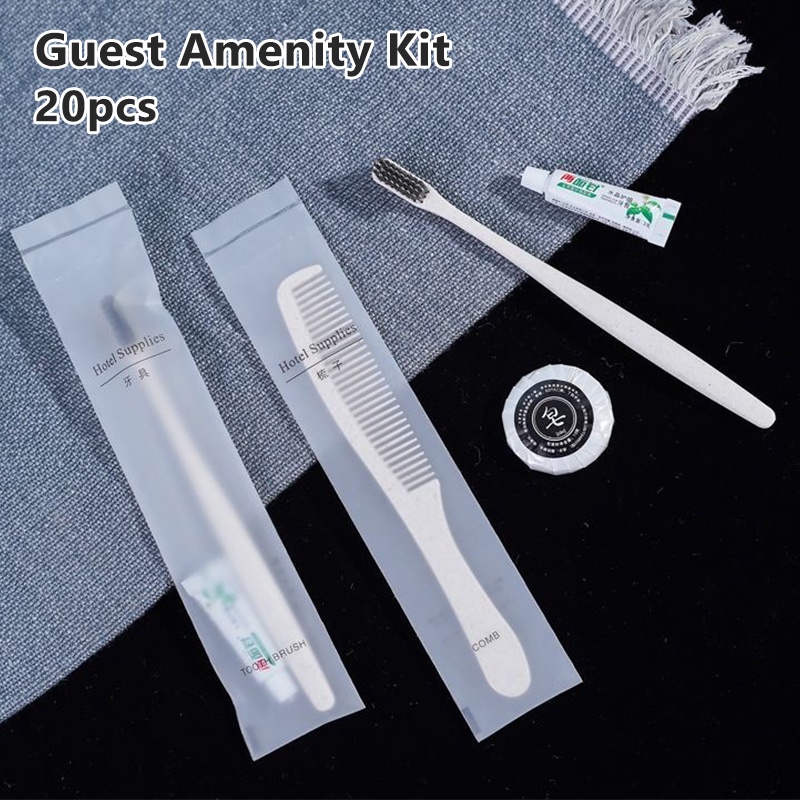 20PCS Hotel Guest Amenity Kit Disposable Toothbrush with Toothpaste ...