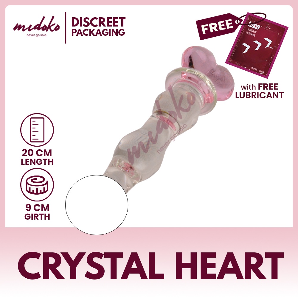 Midoko Heart Elegant Glass Dildo For Woman Sex Toy for Women | Shopee  Philippines