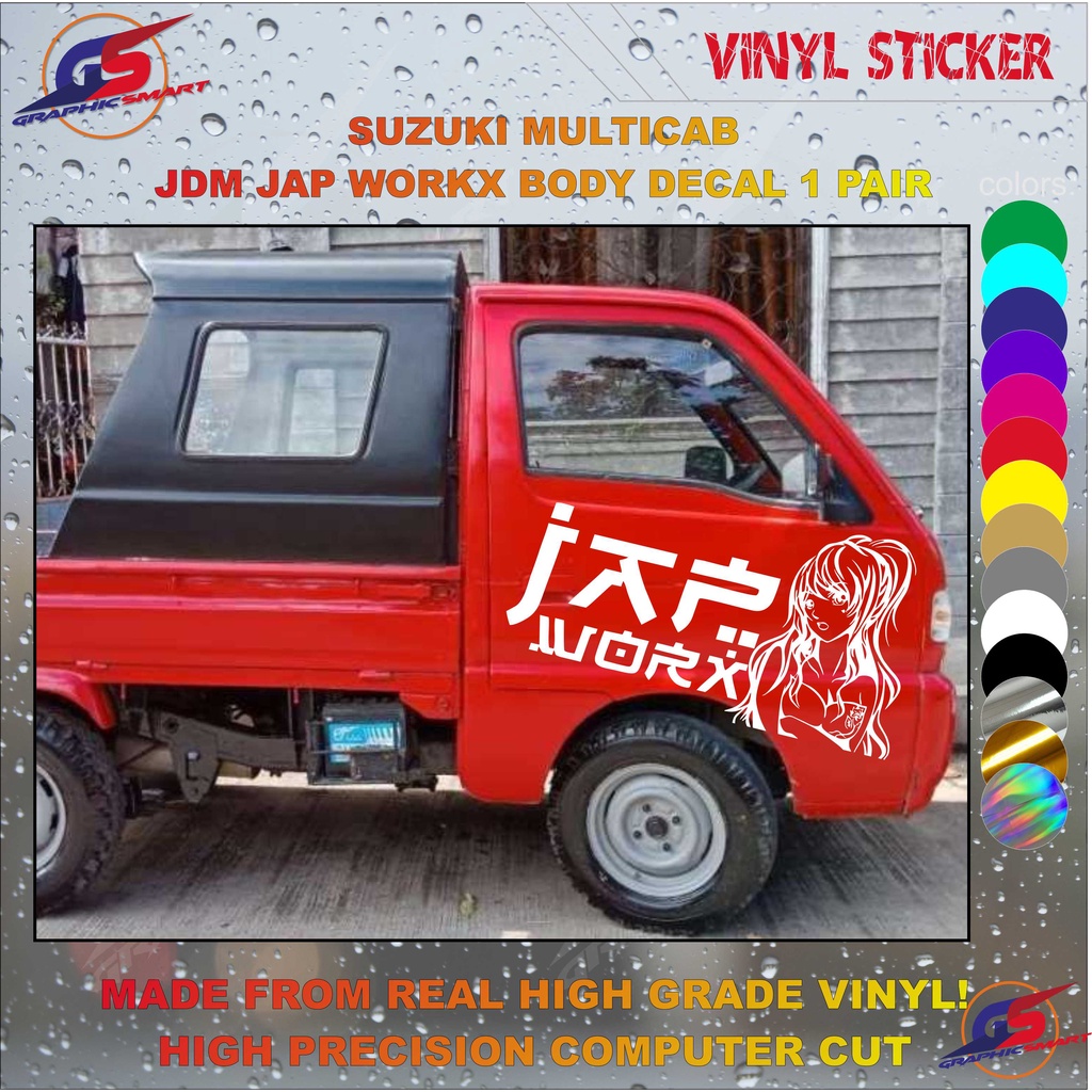 Suzuki Multicab Body Decals - JAP WORKX Anime JDM High Quality Vinyl ...