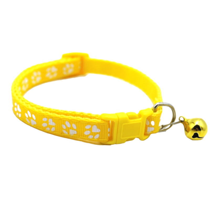 Pet Collar Dog Collar Cat Paw Collar With Bell Safety Buckle Neck for