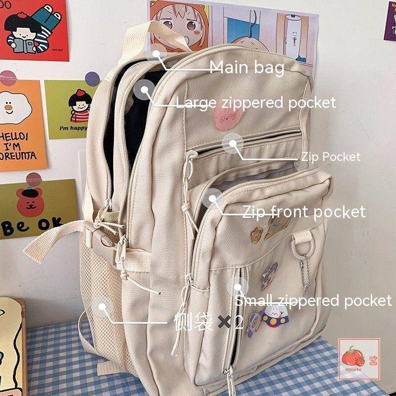 Korean Version Student Bag Simple Shoulder Bag With Adjustable Shoulder  Straps For High School Student College Student