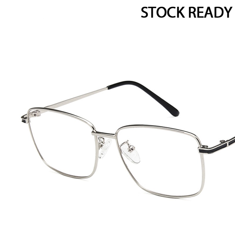 Jiuerba Korean Fashion Square Ultralight Metal Eyeglasses Frame Anti