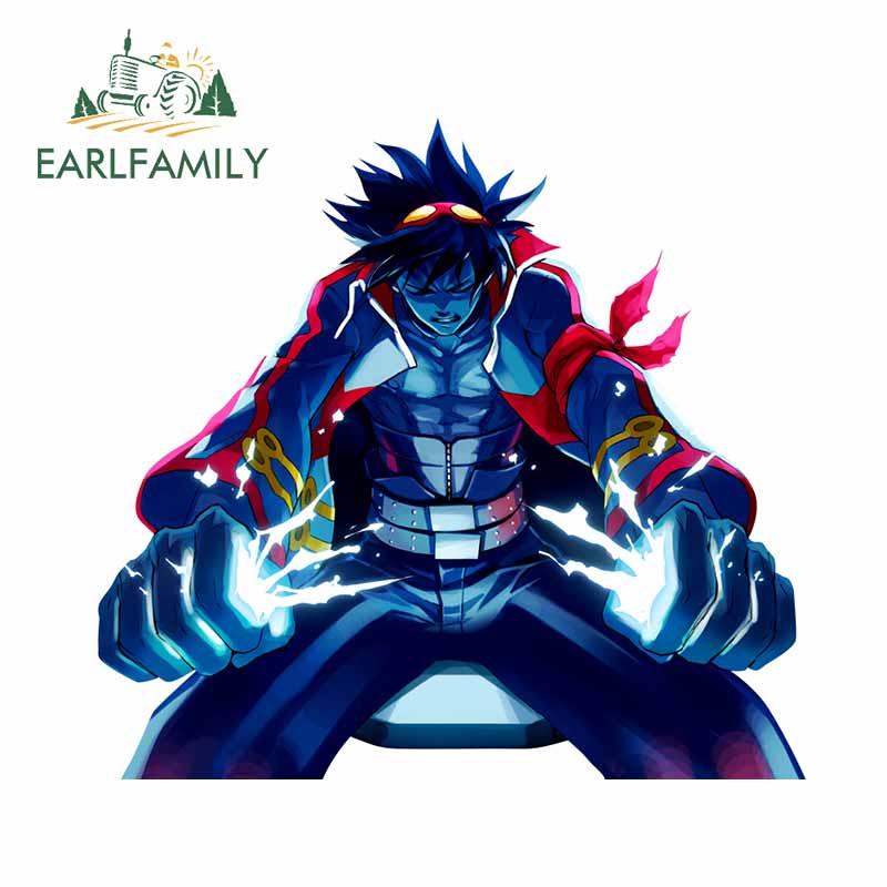 EARLFAMILY 13cm x 11.9cm for Gurren Lagann Creative Car Sticker Anime