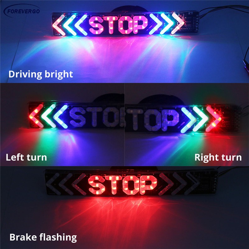 RE LED Motorcycle Light Flash STOP Motor Indicator Lamp Brake Turn Signal Driving Taillight 12V