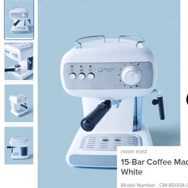 CODOnHand!!! Coffee Machine Classic Noon East 15 Bar White&Mint