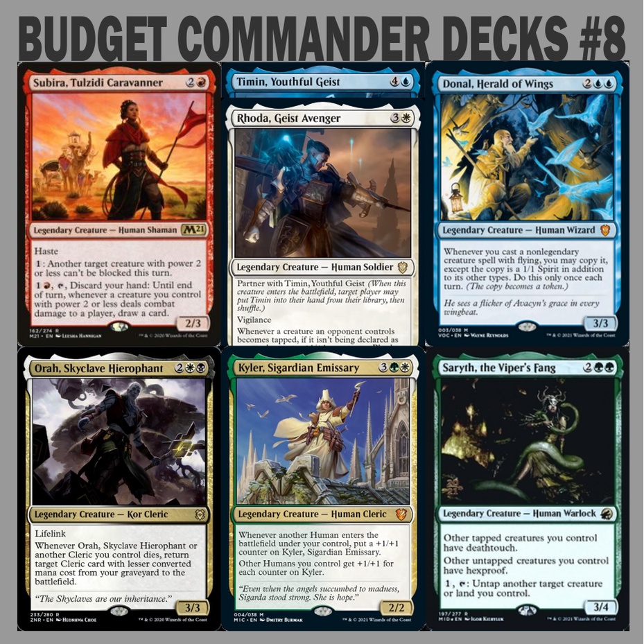 MTG Budget Starter Decks for Commander EDH 100Cards Batch 8 PC