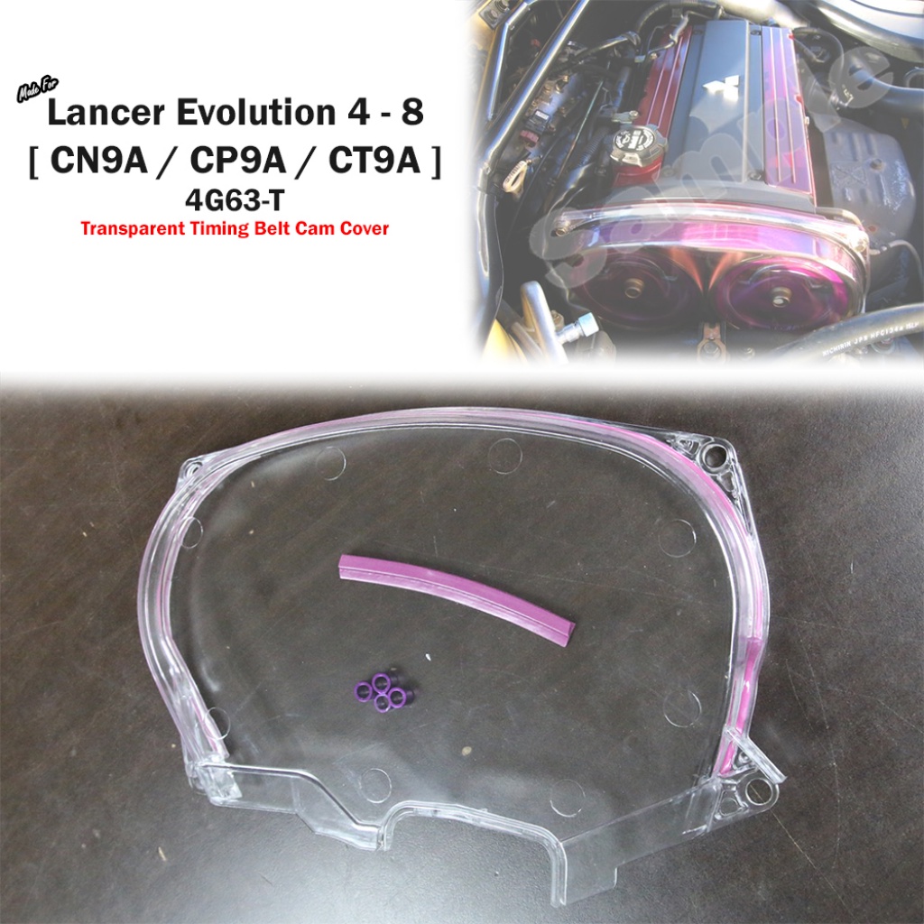 Clear Cam Pulley Gear Timing Belt Cover For Mitsubishi Lancer EVO 4 5 6 7 8 4G63 Shopee