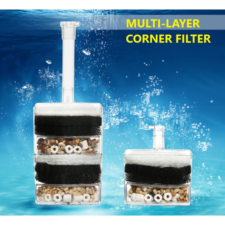 Aquarium Fish Tank Activated Carbon Water Filter Single Double Layer ...